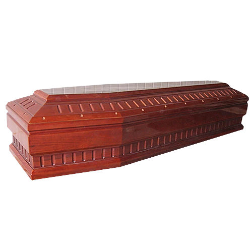 Russian Style Adult Poplar Wood Coffin manufacturers